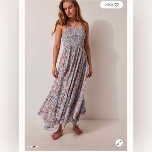 Free People- Heat Wave Printed Maxi Slip. Size S.